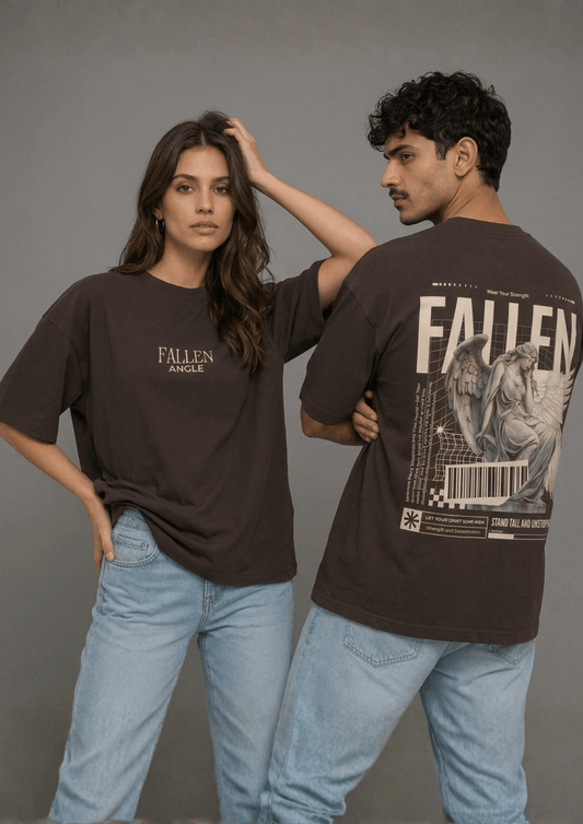 Unisex Oversized Graphic T-Shirt – Fallen Angel Edition