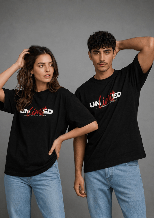 Unisex Printed Oversized T-Shirt – UNLIMITED