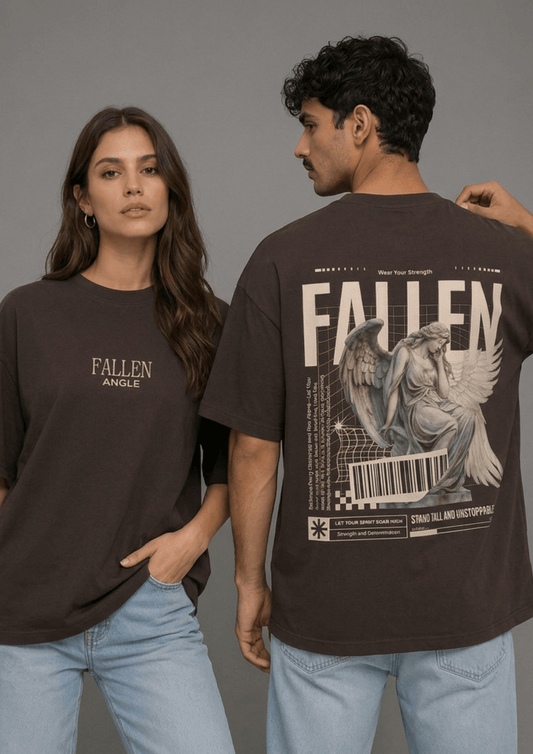 Unisex Oversized Graphic T-Shirt – Fallen Angel Edition