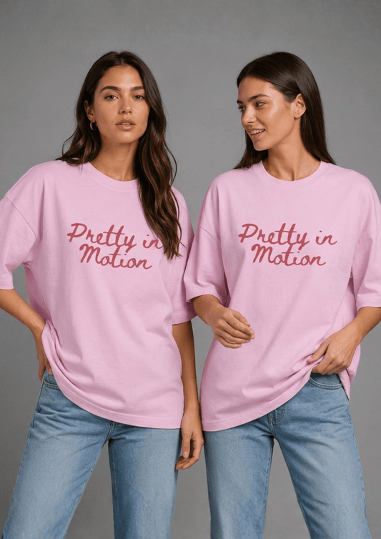 Women Oversized Graphic T-Shirt – Pretty In Motion Edition