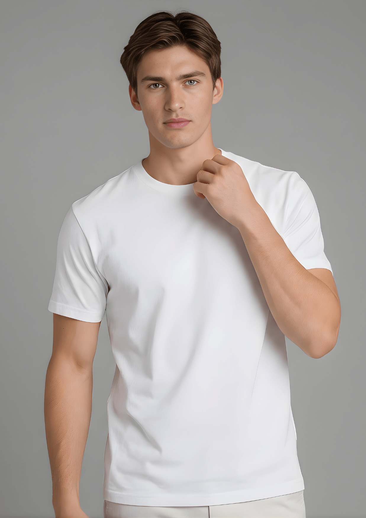 Men’s Essential Cotton Regural Fit T-Shirt – White