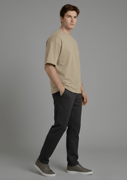 Men’s Oversized Essential T-Shirt – Beige
