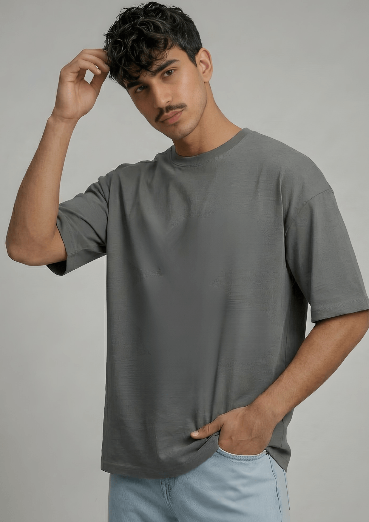 Men’s Oversized Essential T-Shirt – Dark Grey