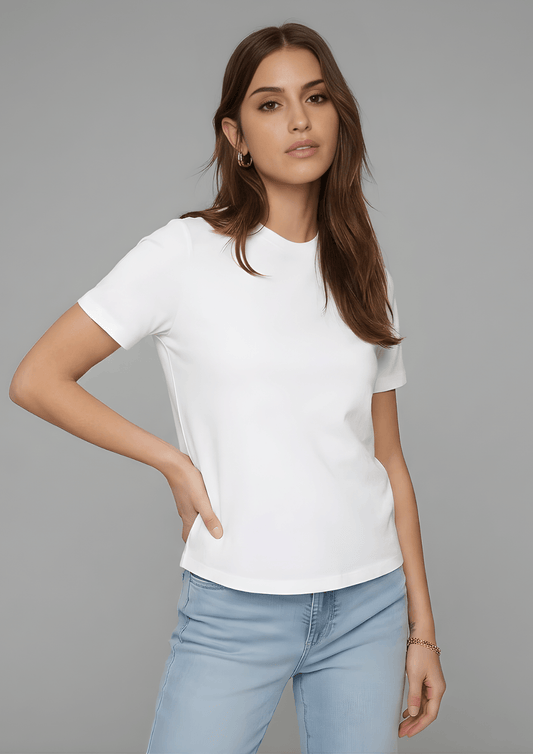 Women’s Essential Cotton Regural Fit T-Shirt – White