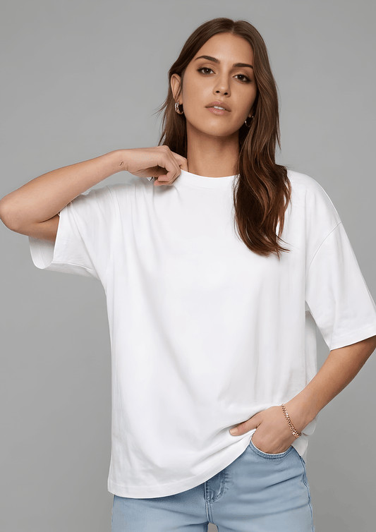 Women’s Oversized Cotton Essential T-Shirt – White