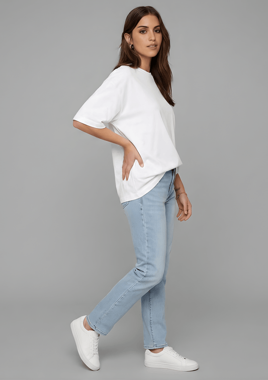 Women’s Oversized Cotton Essential T-Shirt – White