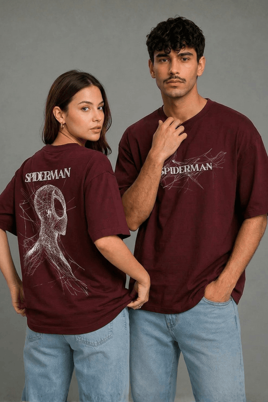 Unisex Printed Oversized  T-Shirt – SPIDER MAN