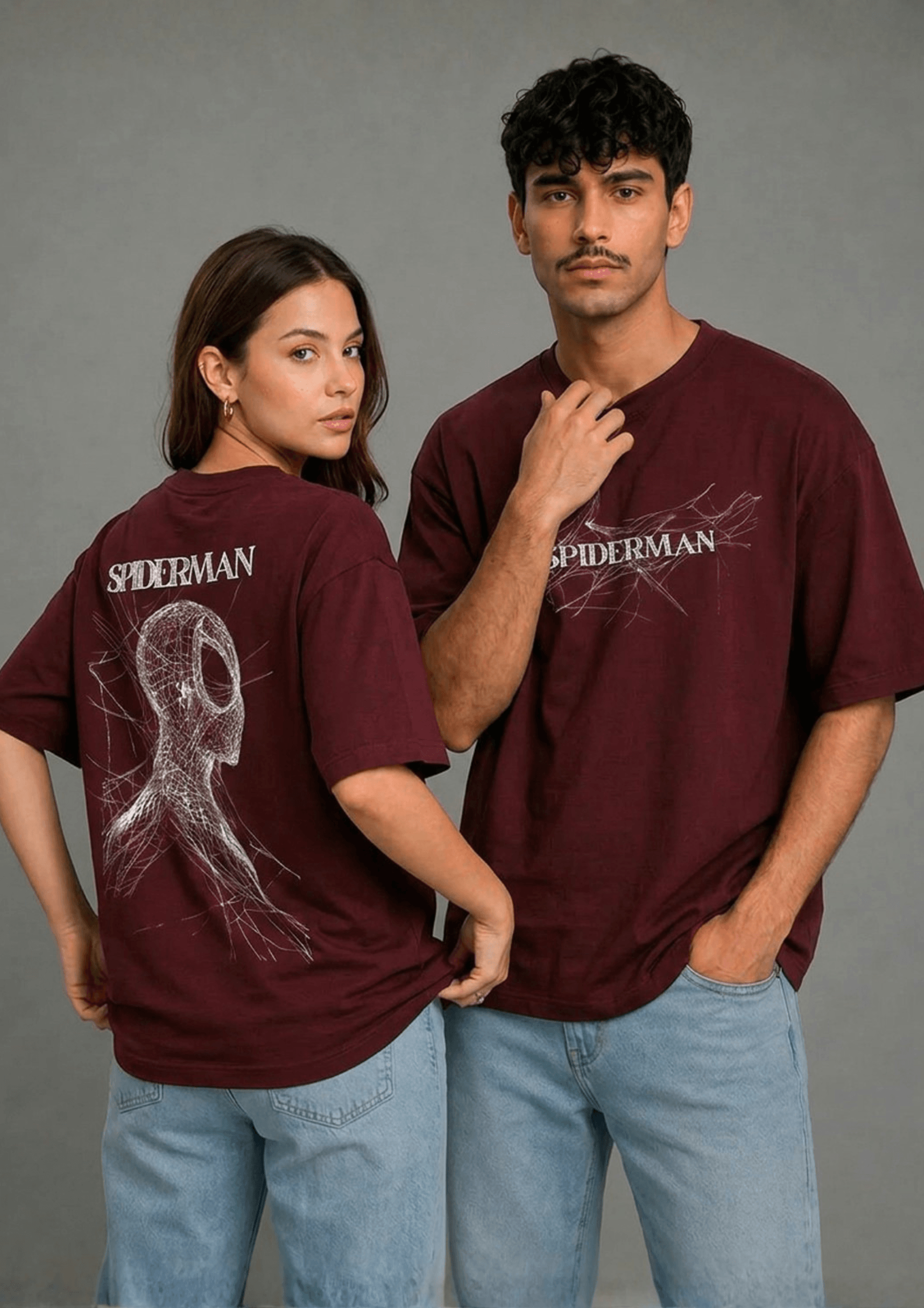 Unisex Printed Oversized  T-Shirt – SPIDER MAN