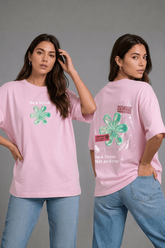 Women’s Printed Oversized  T-Shirt – Be a voice