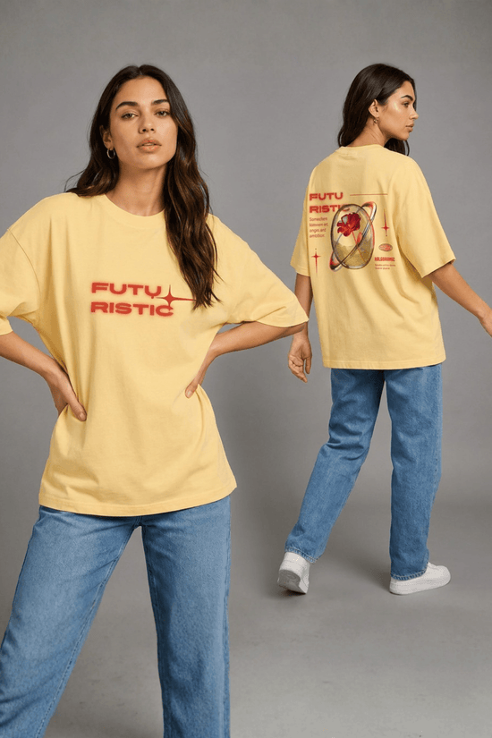 Women’s Printed Oversized  T-Shirt – FUTURISTIC