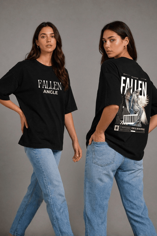 Women’s Printed Oversized  T-Shirt – FALLEN ANGLE