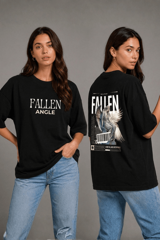 Women’s Printed Oversized  T-Shirt – FALLEN ANGLE