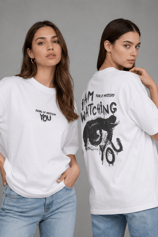 Women’s Oversized Graphic T-Shirt – Pearl Of Mystery
