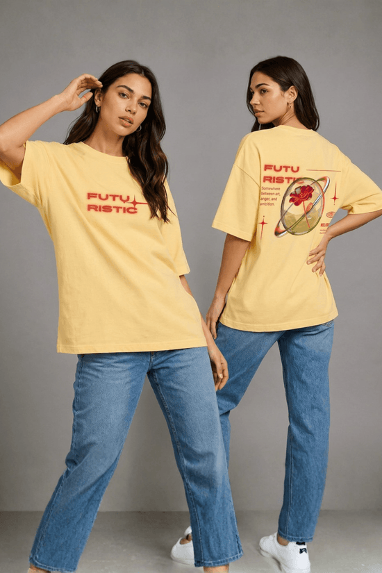 Women’s Printed Oversized  T-Shirt – FUTURISTIC