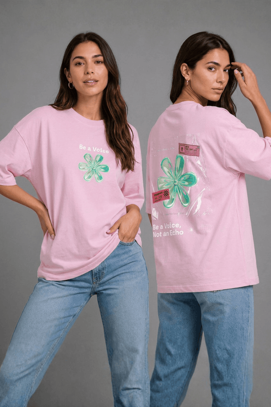 Women’s Printed Oversized  T-Shirt – Be a voice