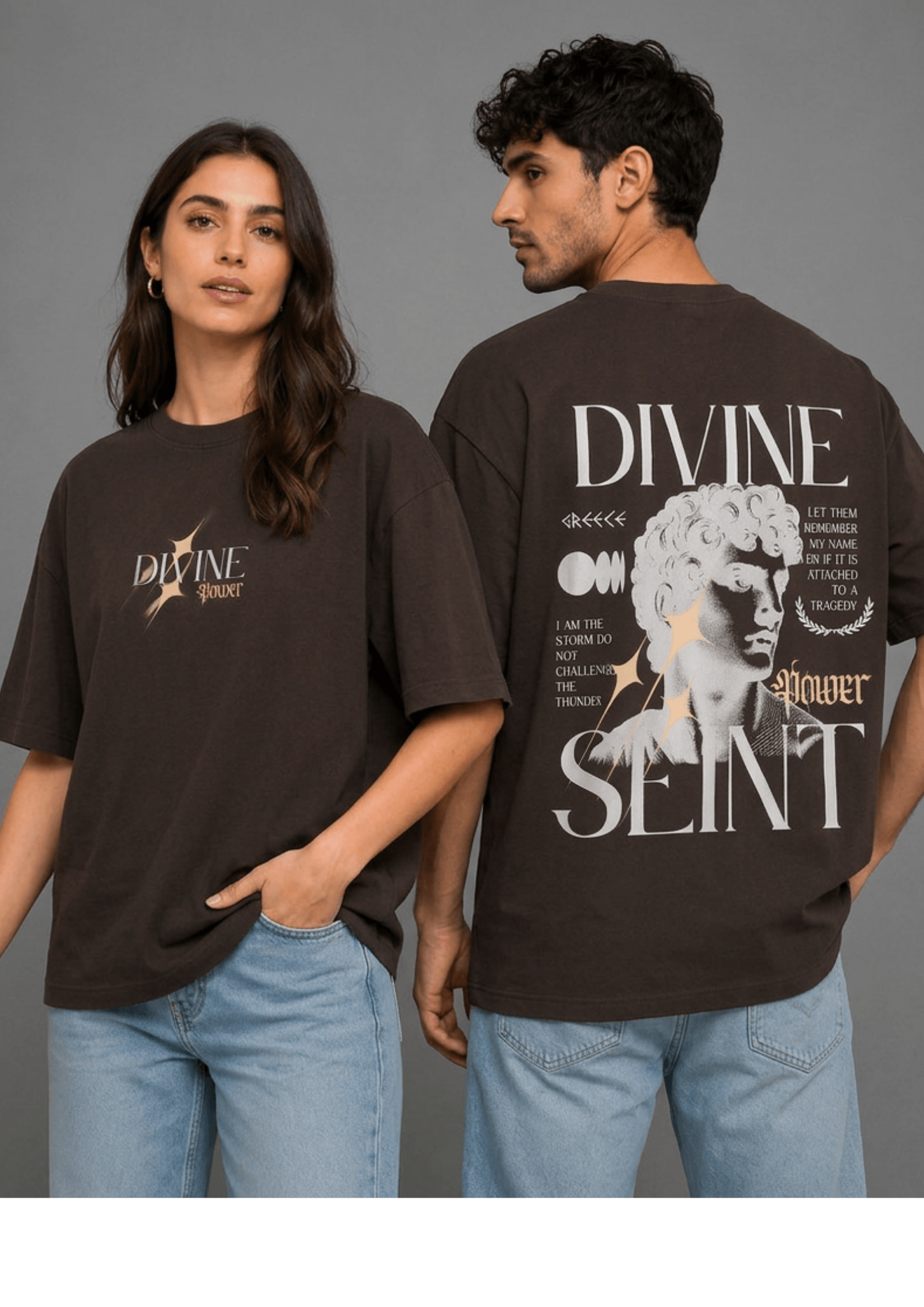 Unisex Printed Oversized  T-Shirt – DIVINE SEINT