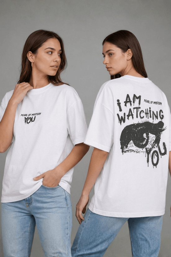 Women’s Oversized Graphic T-Shirt – Pearl Of Mystery
