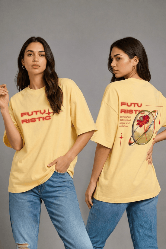 Women’s Printed Oversized  T-Shirt – FUTURISTIC