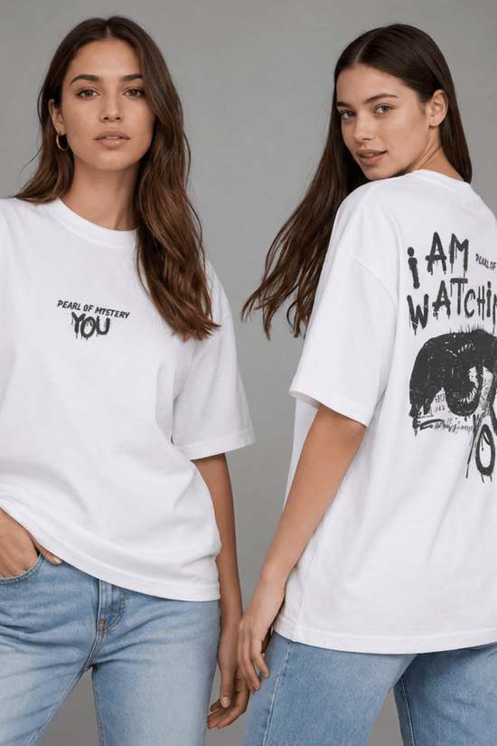 Women’s Oversized Graphic T-Shirt – Pearl Of Mystery