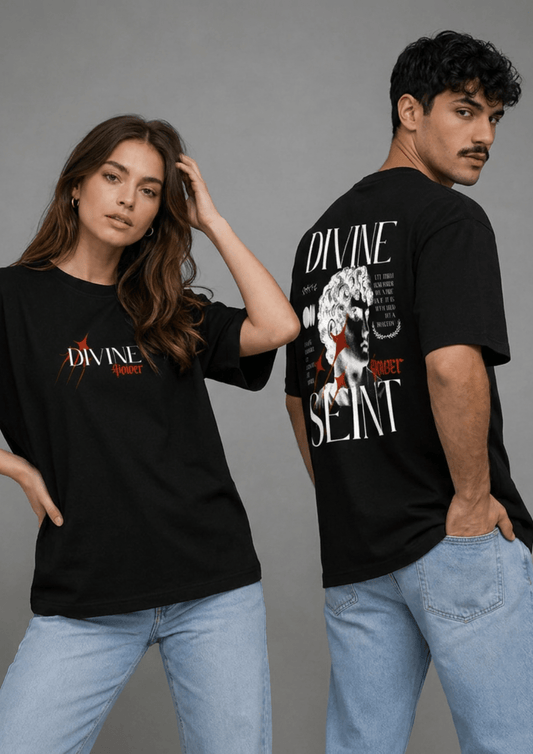 Unisex Printed Oversized  T-Shirt – DIVINE SEINT
