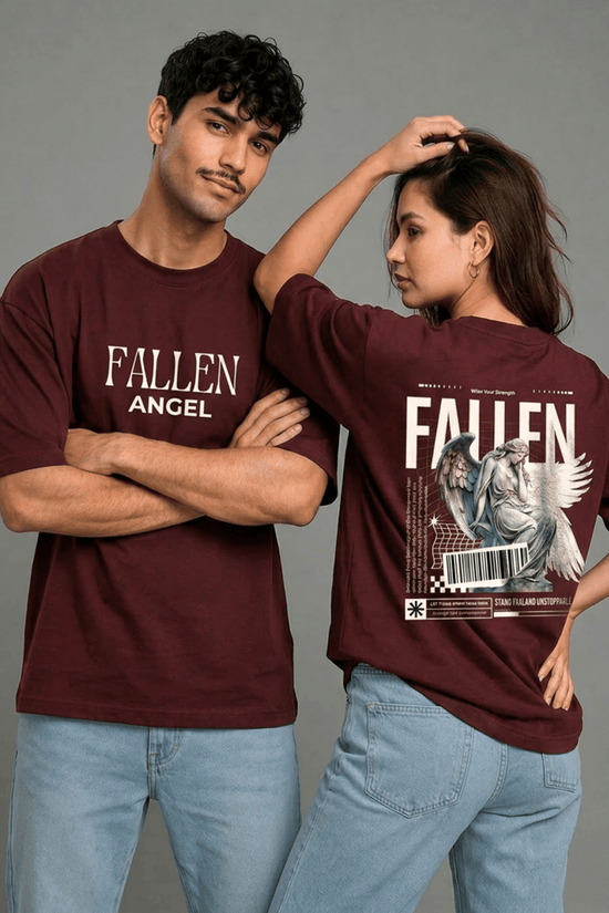 Unisex Oversized Graphic T-Shirt – Fallen Angel Edition