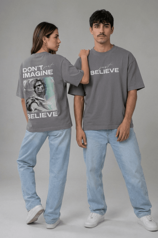 Unisex Printed Oversized  T-Shirt – BELIEVE