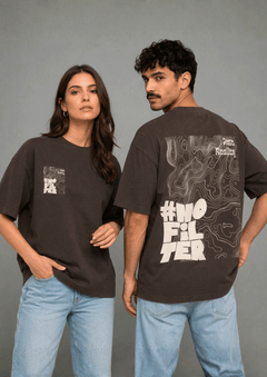 Unisex Oversized Graphic T-Shirt – No Filter Edition