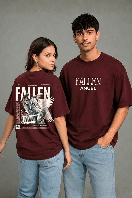 Unisex Oversized Graphic T-Shirt – Fallen Angel Edition
