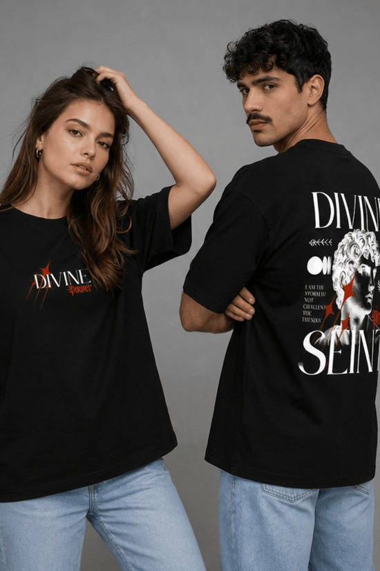 Unisex Printed Oversized  T-Shirt – DIVINE SEINT