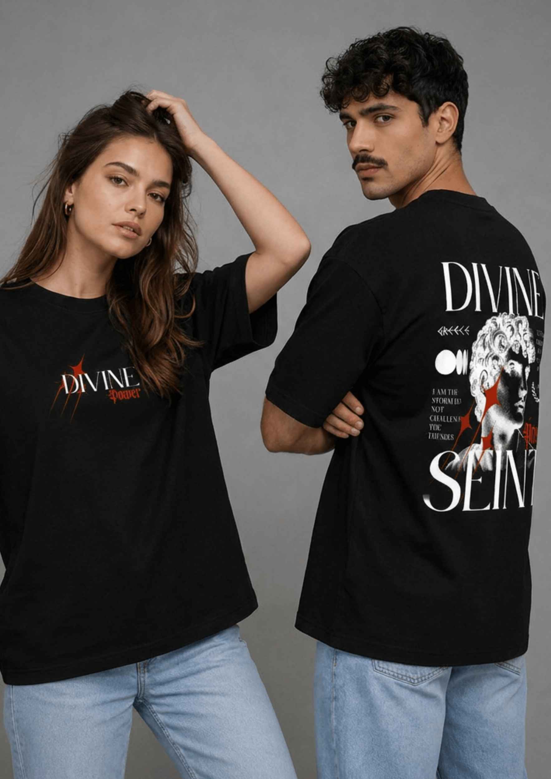 Unisex Printed Oversized  T-Shirt – DIVINE SEINT