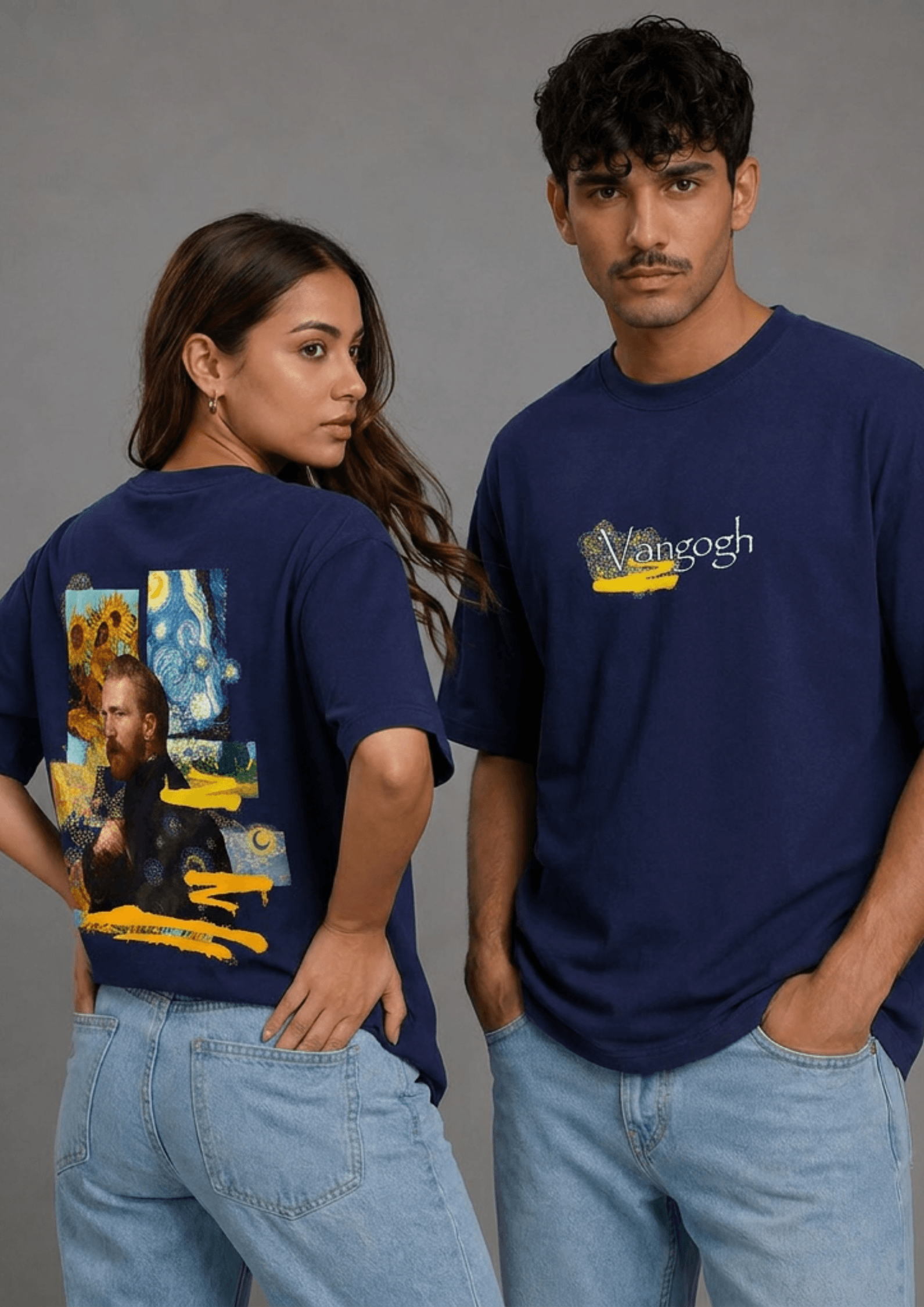 Unisex Printed Oversized  T-Shirt – Vangogh