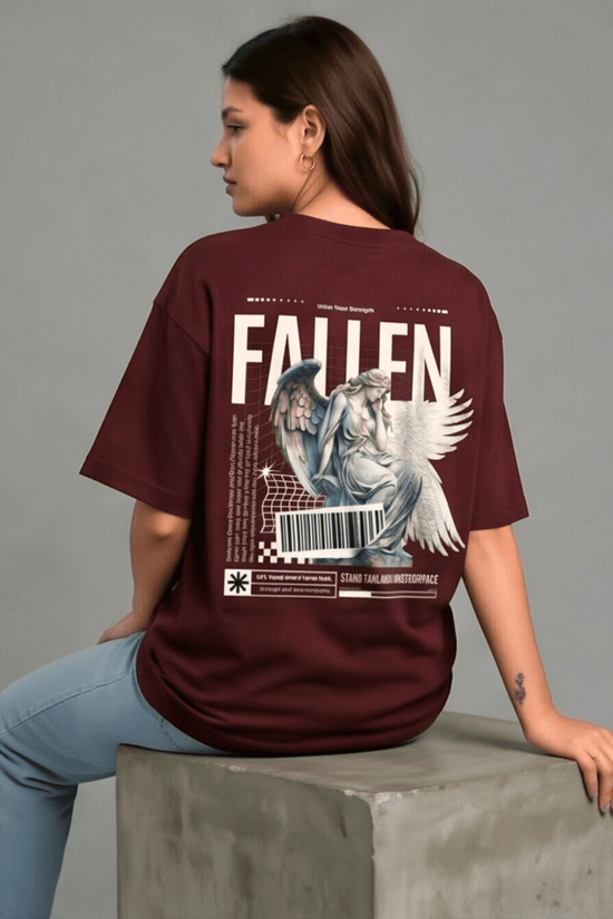 Unisex Oversized Graphic T-Shirt – Fallen Angel Edition