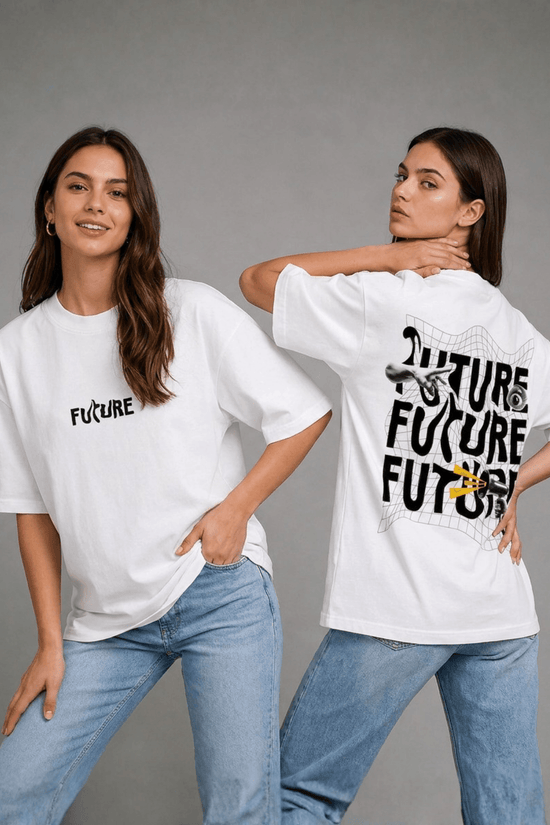 Women’s Oversized Graphic T-Shirt – Future Vision