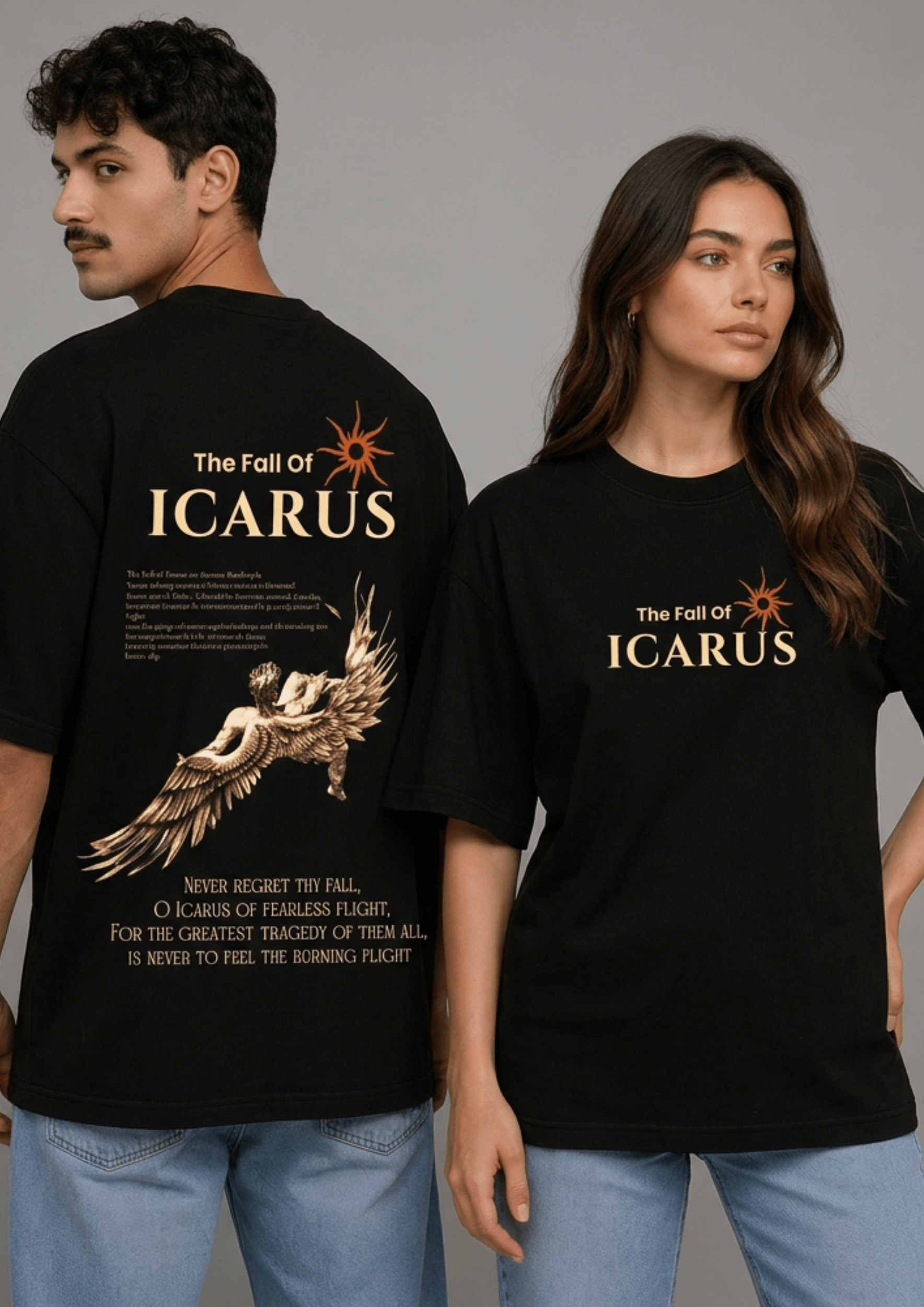 Unisex Printed Oversized  T-Shirt – ICARUS