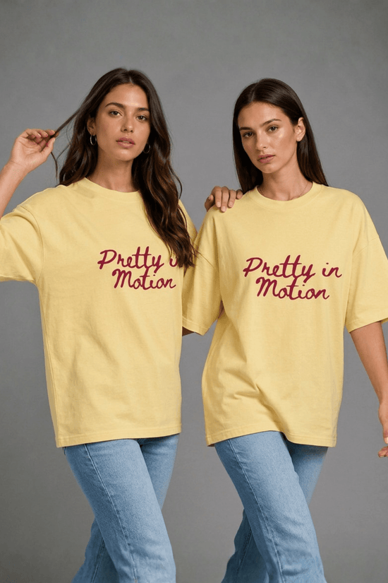 Women Oversized Graphic T-Shirt – Pretty In Motion Edition