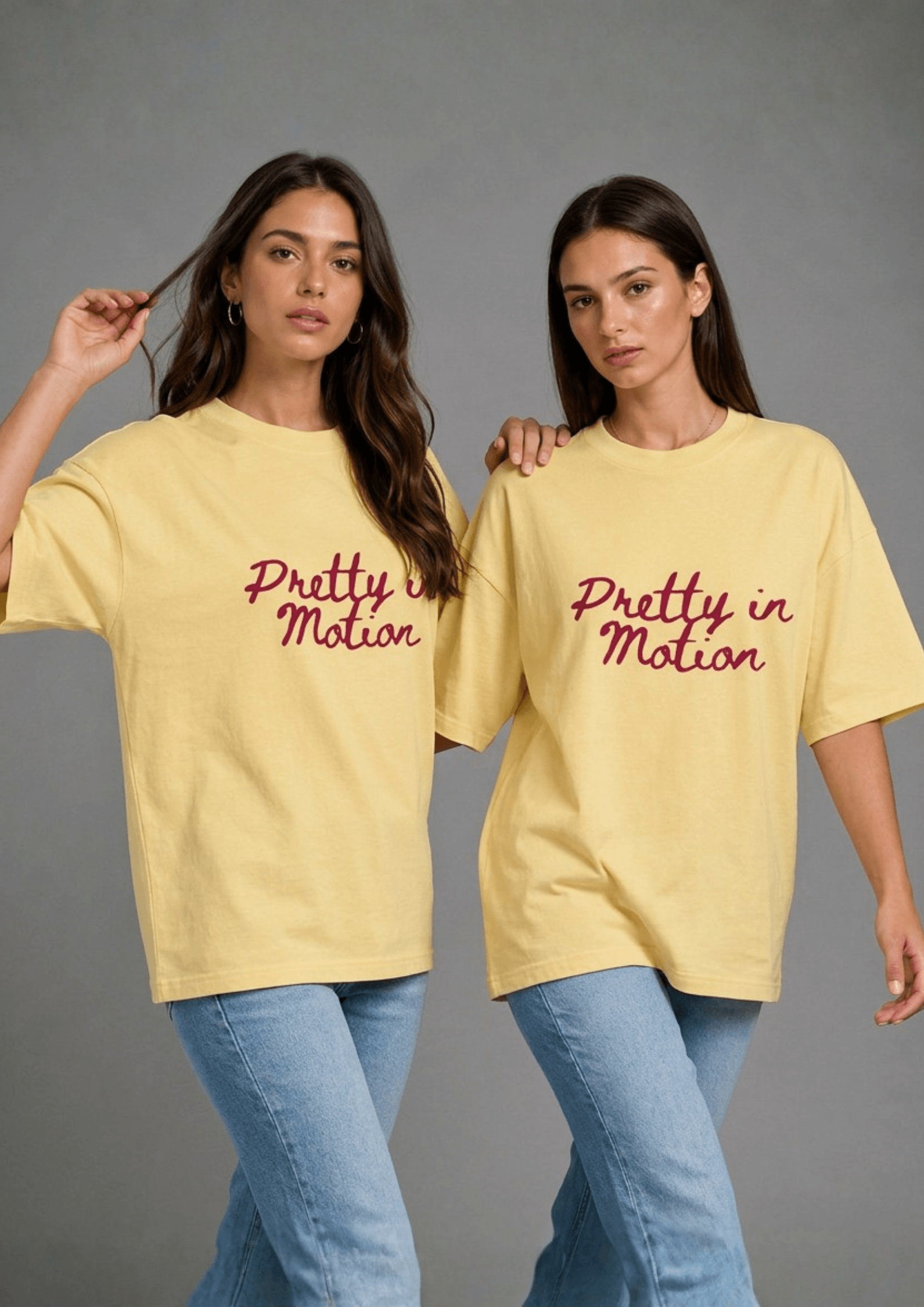 Women Oversized Graphic T-Shirt – Pretty In Motion Edition