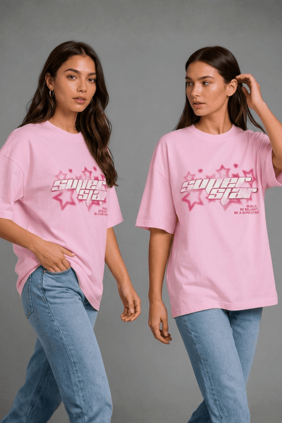 Unisex Oversized Graphic T-Shirt – Super Star Edition