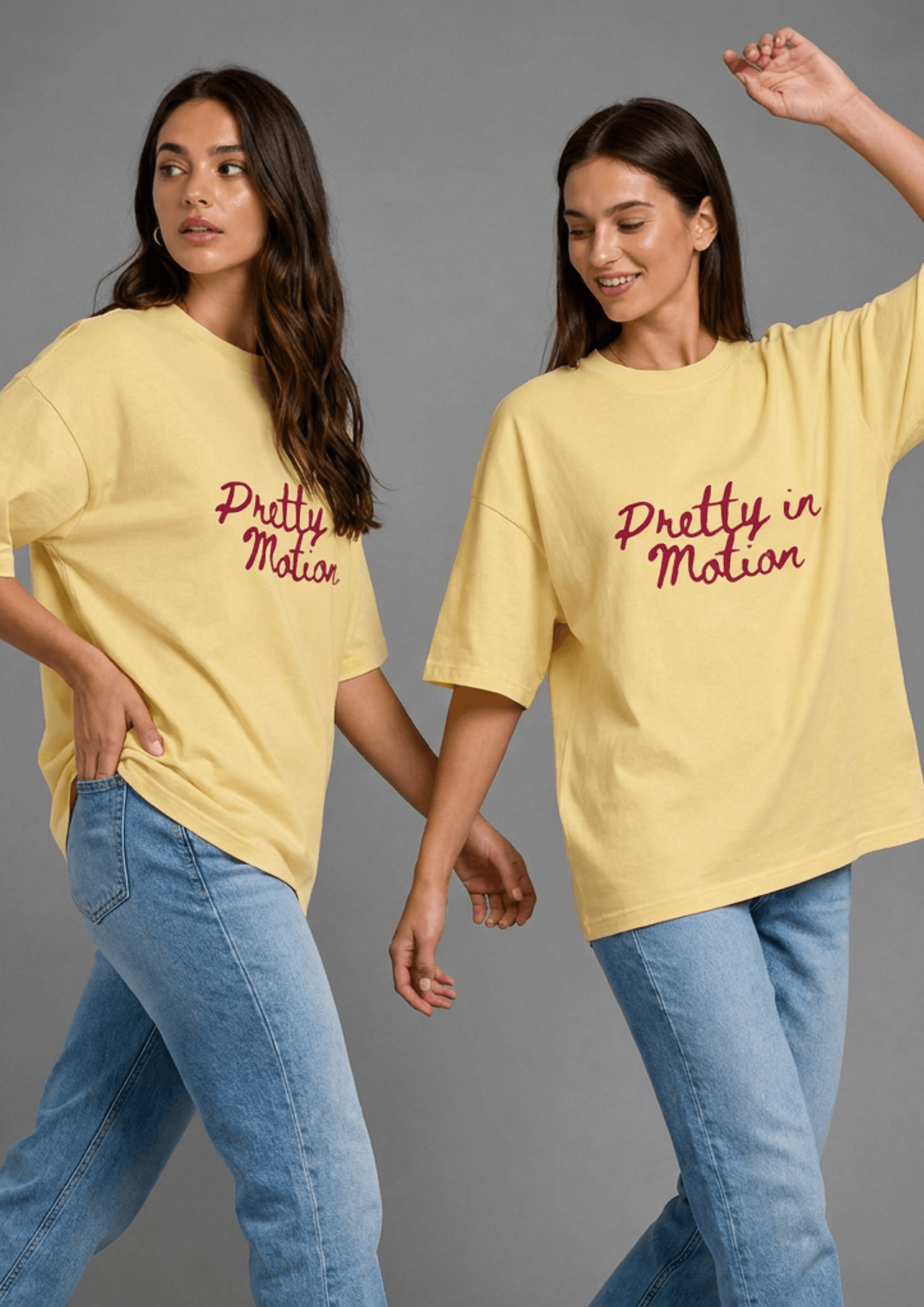Women Oversized Graphic T-Shirt – Pretty In Motion Edition
