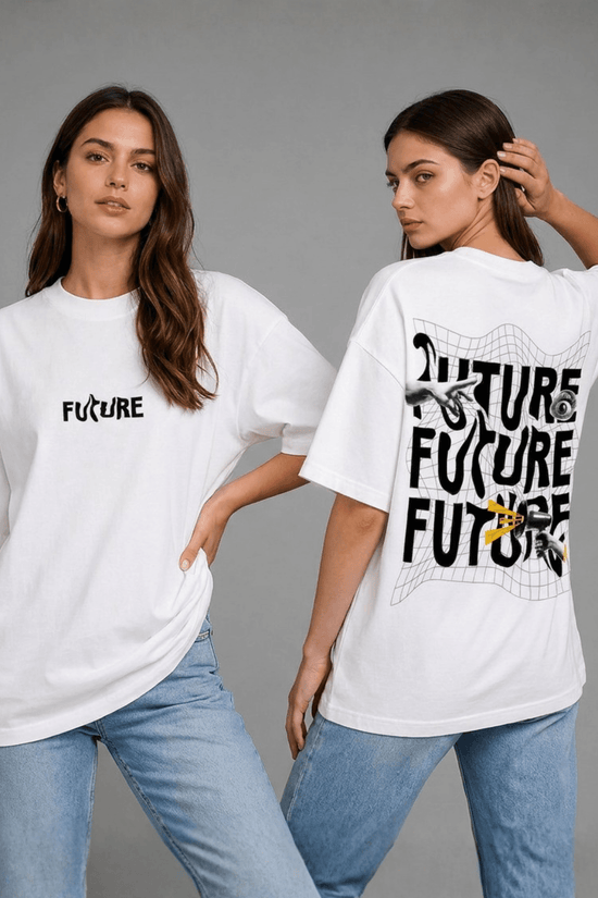 Women’s Oversized Graphic T-Shirt – Future Vision