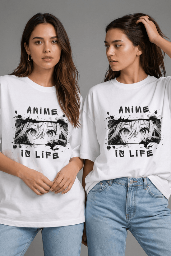 Women’s Oversized Anime Graphic T-Shirt – Anime Is Life