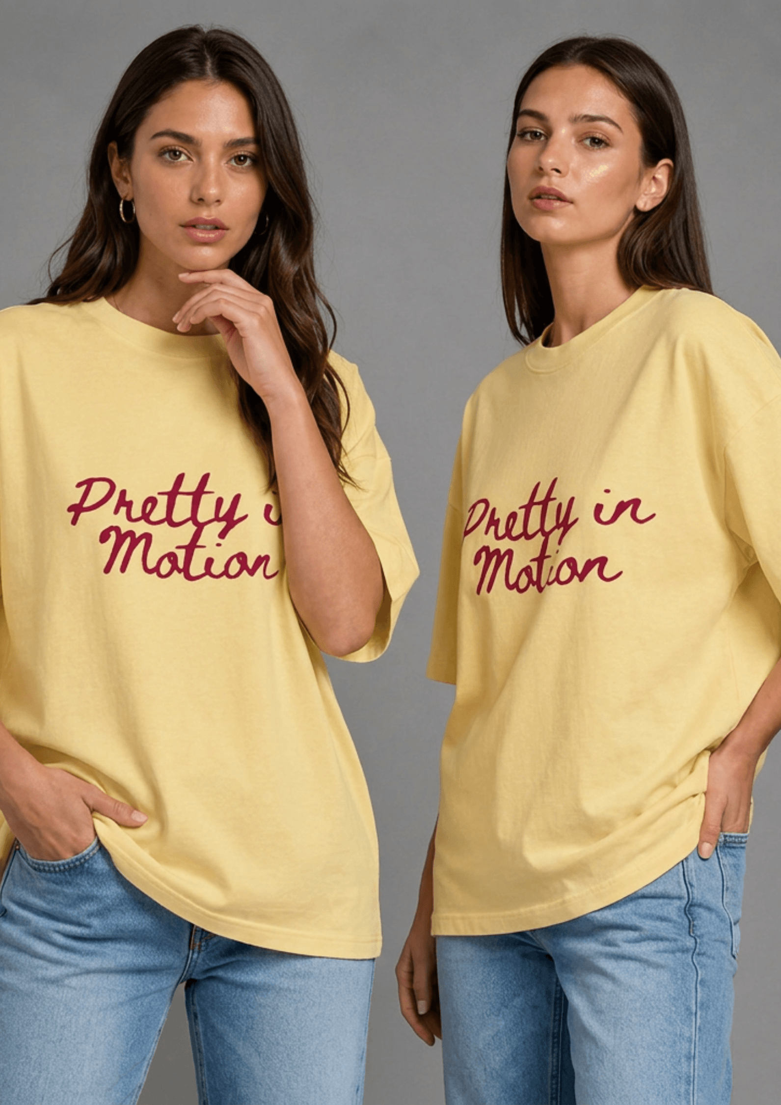 Women Oversized Graphic T-Shirt – Pretty In Motion Edition