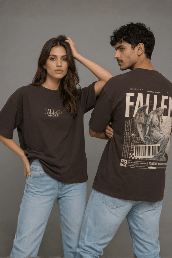 Unisex Oversized Graphic T-Shirt – Fallen Angel Edition