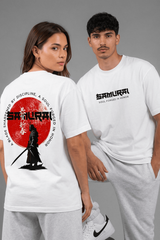 Unisex Oversized Graphic T-Shirt – Samurai Edition