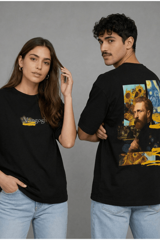 Unisex Printed Oversized  T-Shirt – Vangogh