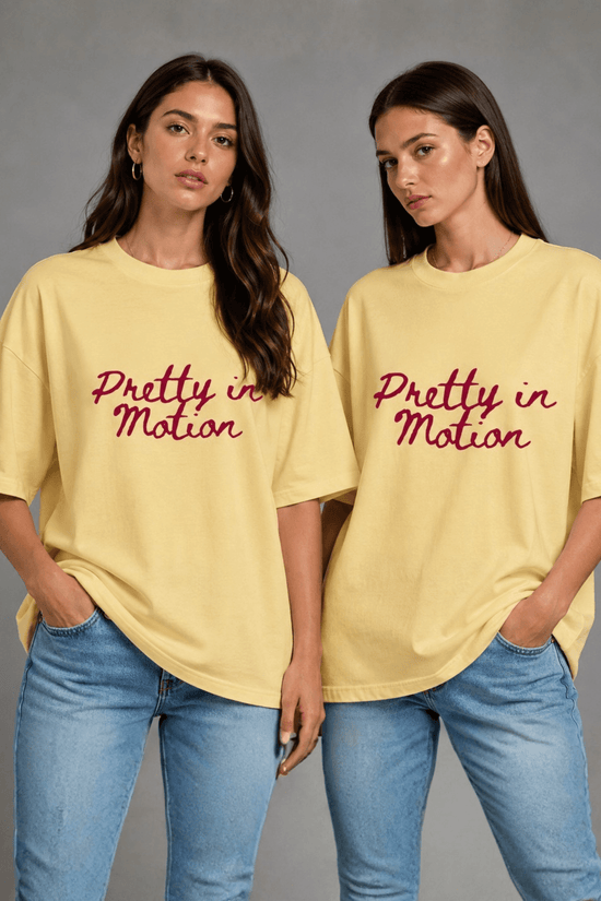 Women Oversized Graphic T-Shirt – Pretty In Motion Edition