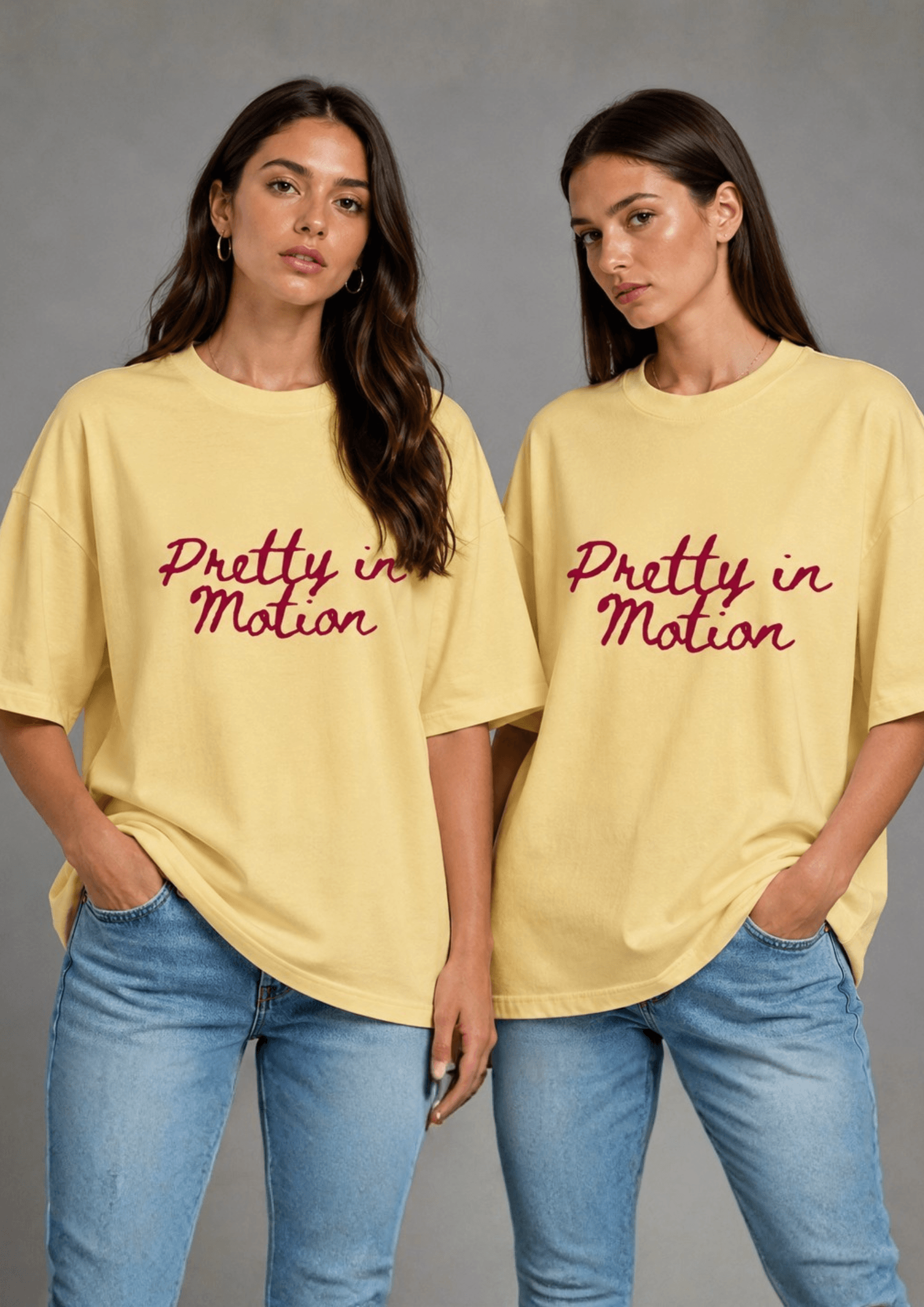 Women Oversized Graphic T-Shirt – Pretty In Motion Edition