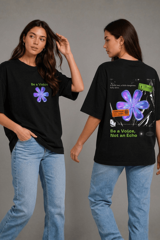 Women’s Printed Oversized  T-Shirt – Be a voice