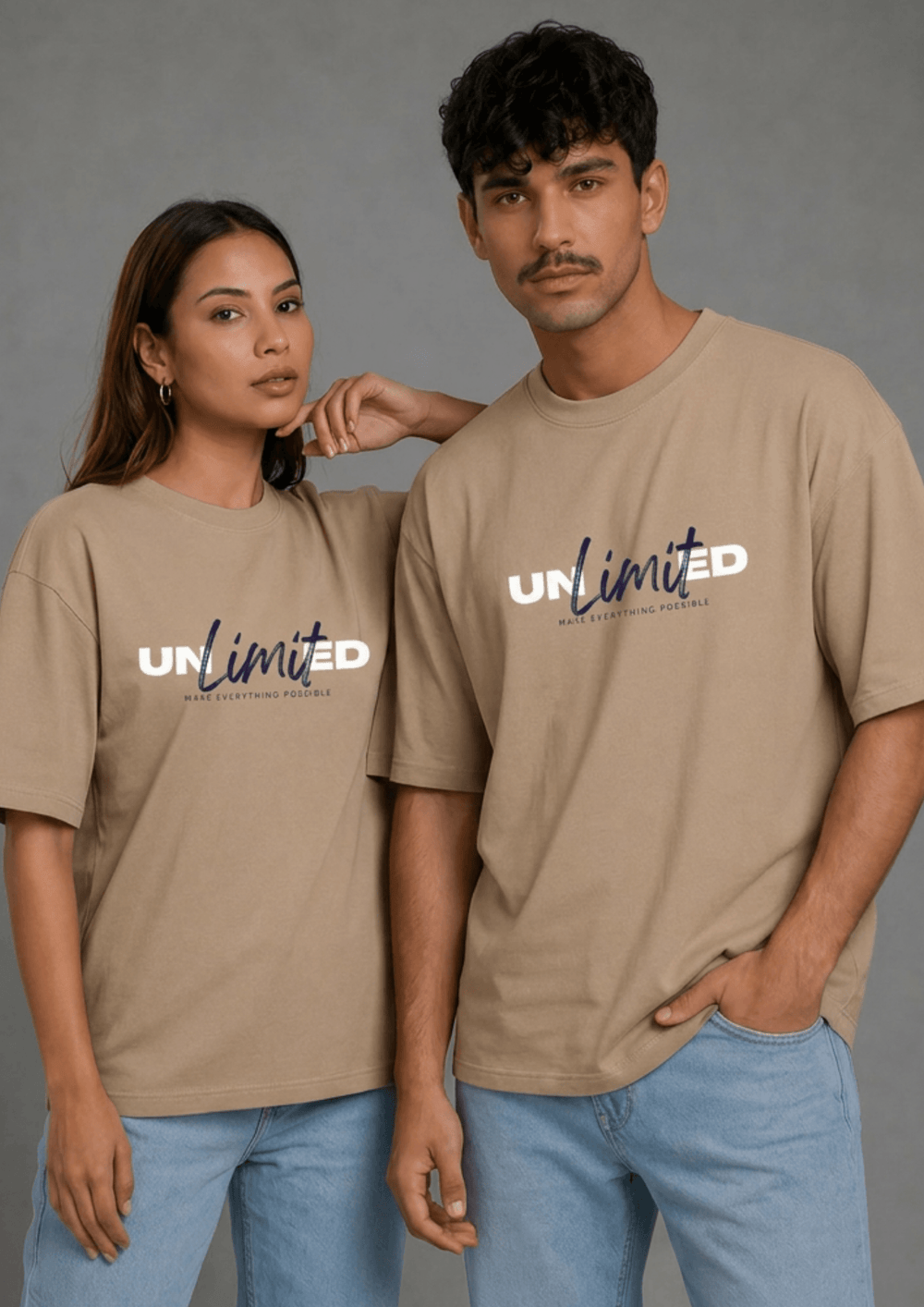 Unisex Printed Oversized  T-Shirt – UNLIMITED