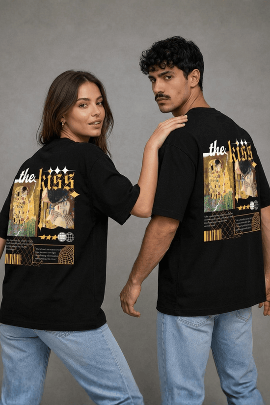Unisex Printed Oversized  T-Shirt – The Kiss