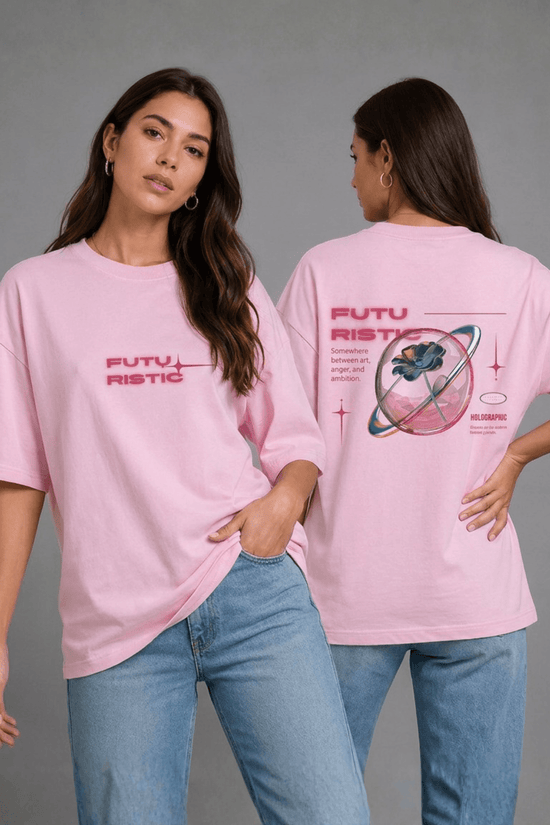 Women’s Printed Oversized  T-Shirt – FUTURISTIC